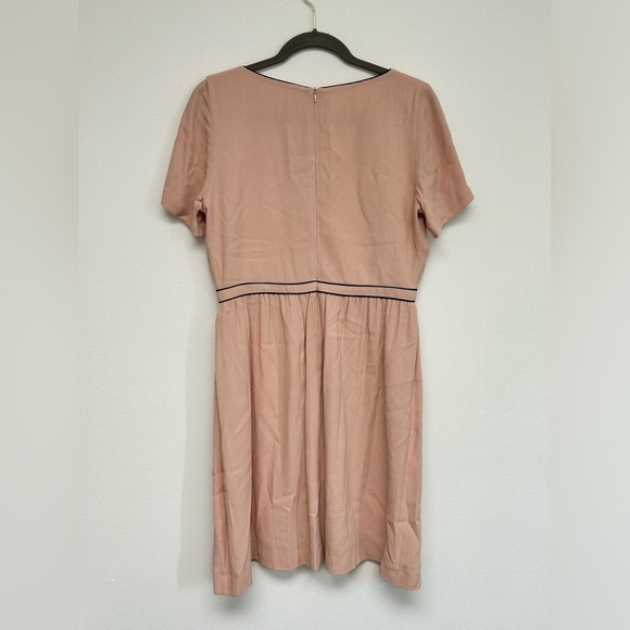 Anthropologie Pablo Light Pink Vneck Short Sleeve Dress size 42 NWOT - Picture 4 of 8